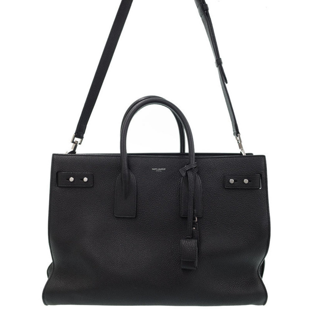 Saint Laurent Paris Thin Large Jour 2way Black